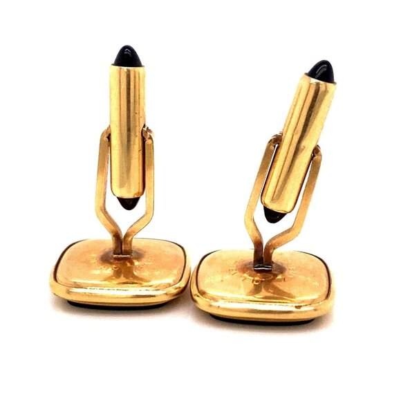 VTG Estate Krementz Gold Tone Intaglio Men’s Cufflinks! 59 - Picture 5 of 5